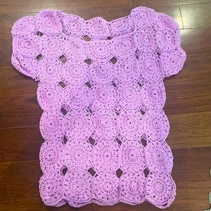 Purple crochet top